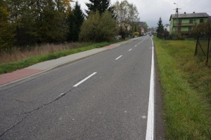 Gmina Łękawica (oznakowanie poziome drogi)